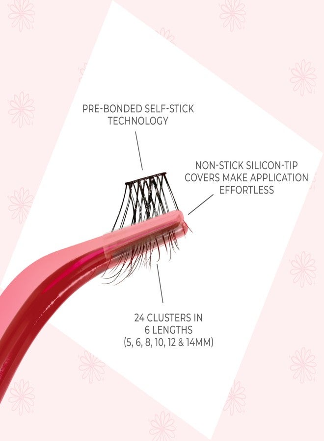 إمبريس | رموش اصطناعية ذاتية اللصق تدوم طويلاً من ذا سمر آي تيرند بريتي، لون "ديمي ناتشورال"، 24 مجموعة رموش طبيعية كثيفة، من 5 مم إلى 14 مم، أداة تطبيق غير لاصقة، ملصقات إضافية، علبة قابلة لإعادة الاستخدام - Image 4